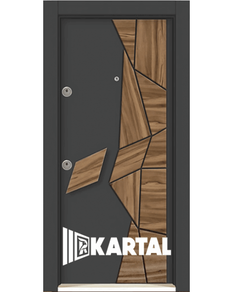 Блиндирана входна врата модел PVC-1206