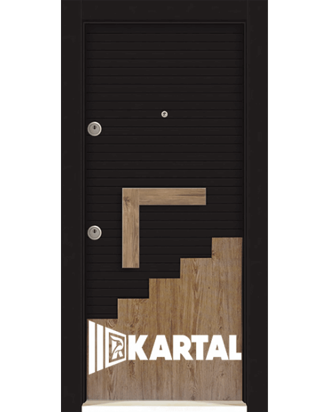 Блиндирана входна врата модел PVC-1134