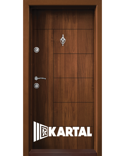 Блиндирана входна врата модел T-587, панел Златен дъб